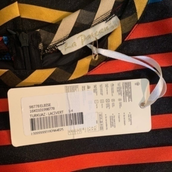 Colorful Striped Dress Fit & Flair - NWT - Picture 4 of 7